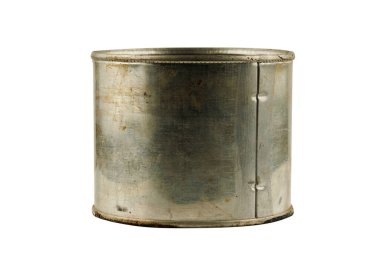 Old tin can isolate without labels