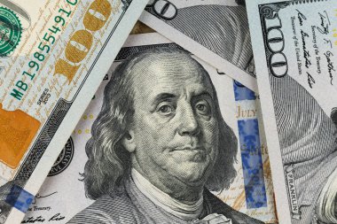 100 dollars money close up