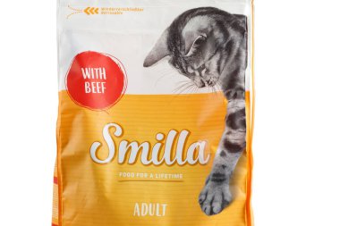 LVIV, UKRAINE - March 04, 2022: Smilla German cat food