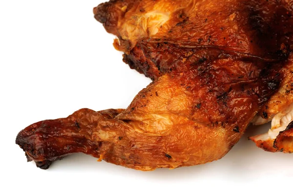 Roasted Chicken Part Isolate White Background — Fotografia de Stock