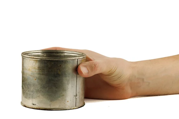 Old Tin Can Hand —  Fotos de Stock