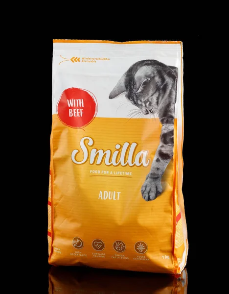 LVIV, UKRAINE - March 04, 2022: Smilla German cat food