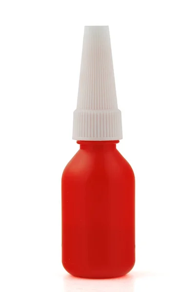 Plastic Red Jar Glue — Stock fotografie