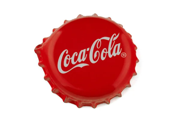 Lviv Ukraine March 2022 Coca Cola Soft Drink Cap — 스톡 사진