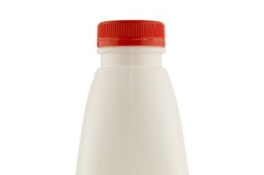 White plastic bottle with handle isolate