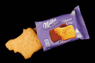 LVIV, UKRAINE - March 28, 2022: Milka choco cow