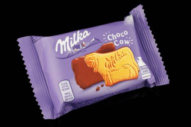 LVIV, UKRAINE - March 28, 2022: Milka choco cow
