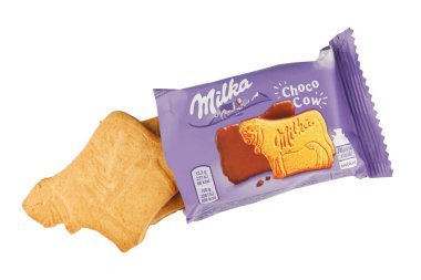 LVIV, UKRAINE - March 28, 2022: Milka choco cow