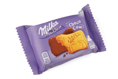 LVIV, UKRAINE - March 28, 2022: Milka choco cow
