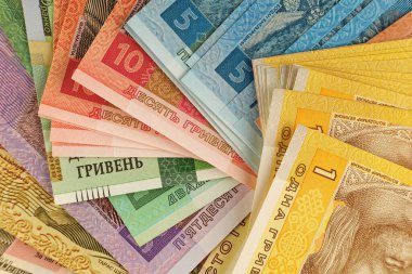 LVIV, UKRAINE - March 28, 2022: Ukrainian hryvnia money