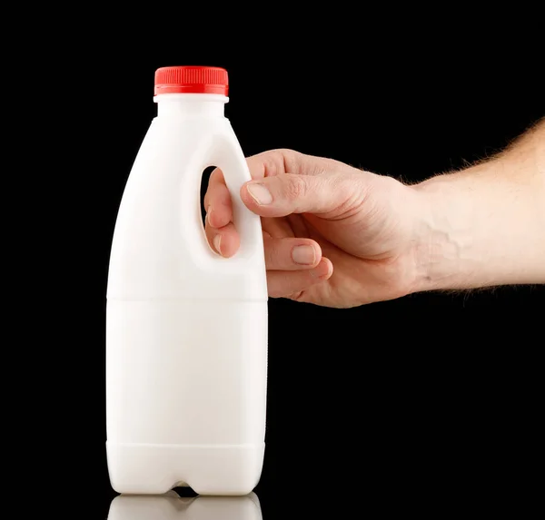 White Plastic Bottle Hand — Foto de Stock