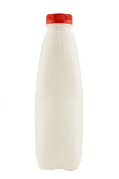 Белая Пластиковая Бутылка Ручкой Изолировать — стоковое фото
