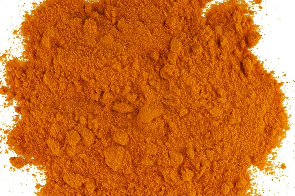 Turmeric Powder White Isolate Background —  Fotos de Stock