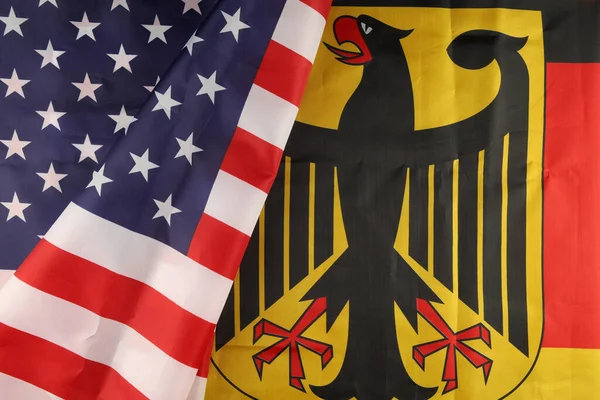 Flagge Von Deutschland Und Den Usa — Stockfoto