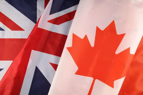 Flag Great Britain Canada — 图库照片