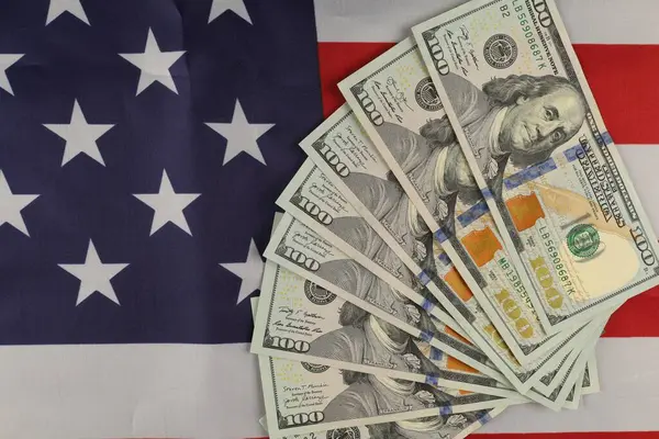 Usa Flag Money Dollars — Stockfoto