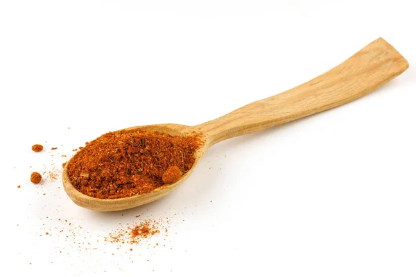 Seasoning Meat Wooden Spoon — Fotografia de Stock