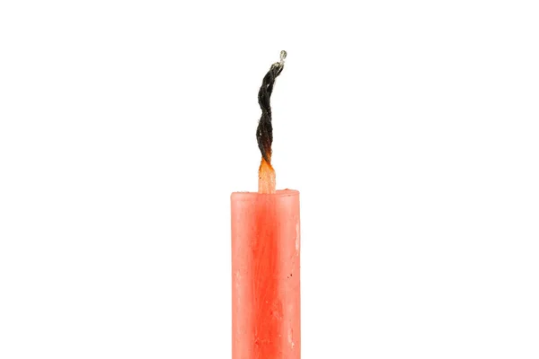 Extinguished Candle Close Isolate — Stockfoto