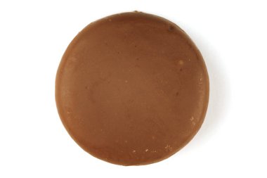 Round chocolate chip cookies isolate