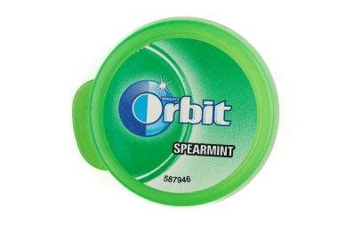 LVIV, UKRAINE - May 29, 2022: Orbit spearmint cap