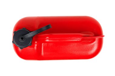 Red plastic canister for fuel isolate