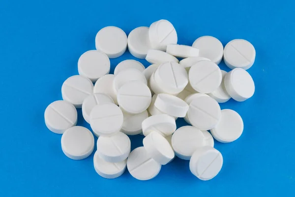 White Medical Pills Heap Lot — 图库照片