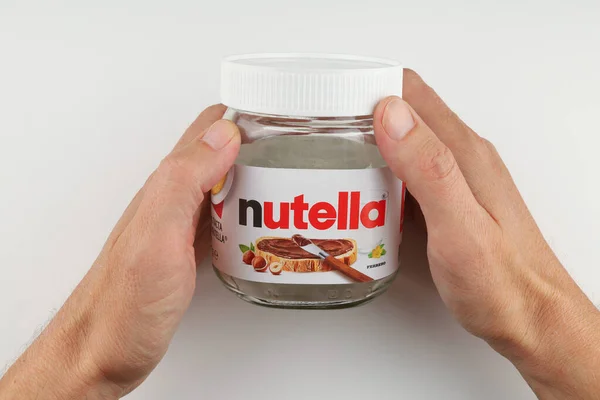 Lviv Ukraine May 2022 Nutella Empty Jar — 图库照片