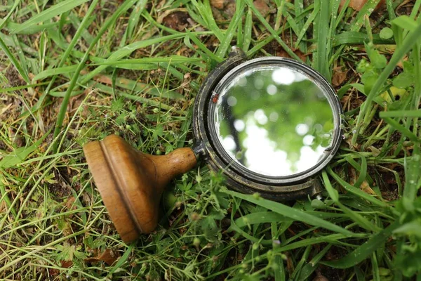 Old Mirror Grass — Zdjęcie stockowe