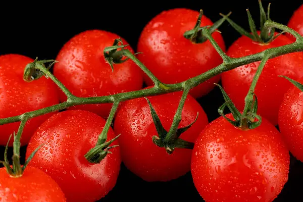 Cherry Tomatoes Close Dark Background — Foto de Stock