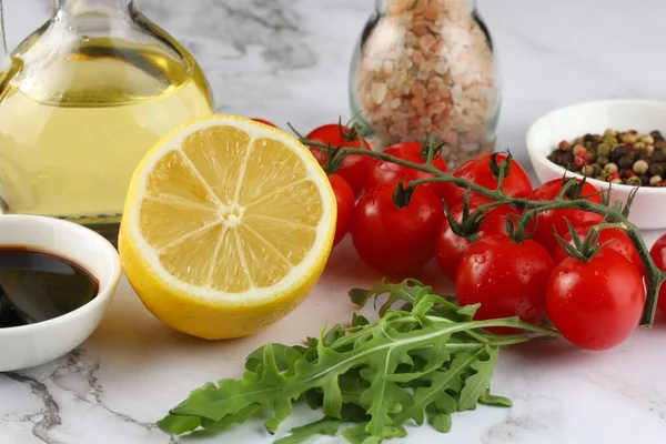 Healthy Eating Background Vegetables Greens Table — Stock Fotó