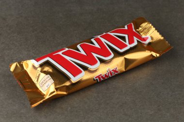 LVIV, UKRAINE - July 20, 2022: Twix chocolate bar