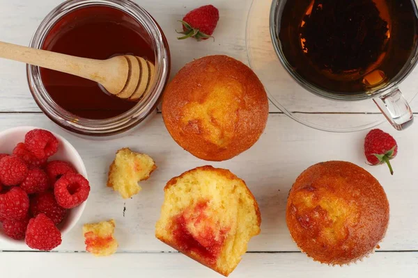 Breakfast Muffins Top View — Stock fotografie