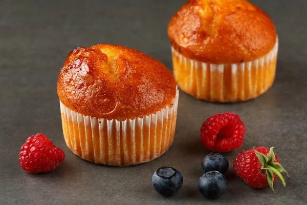 Muffins Berries Hearty Healthy Breakfast — Stock fotografie