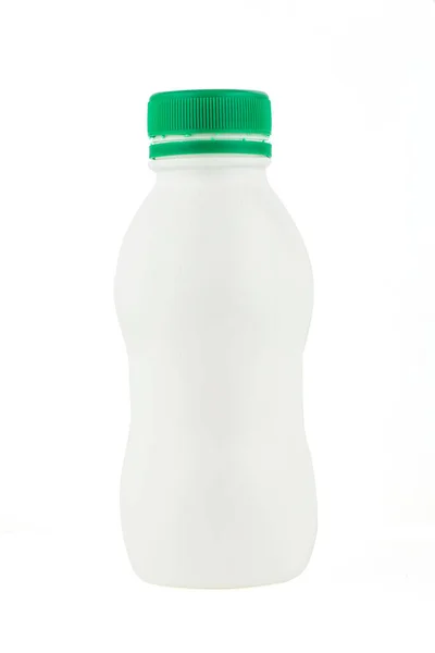 White Plastic Bottle Isolate — Foto de Stock