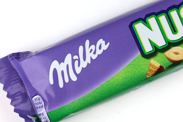 Lviv Ukraine July 2022 Milka Nussini Chocolate Bar — Foto Stock