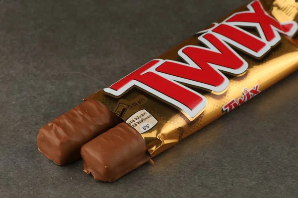 LVIV, UKRAINE - July 20, 2022: Twix chocolate bar