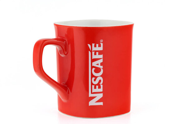 LVIV, UKRAINE - July 20, 2022: Nescafe red cup
