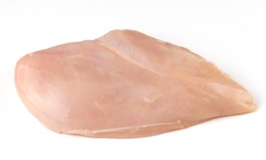 Fresh chicken fillet breast isolate. Chicken meat with clipping path