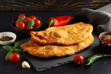 chebureks with meat. Tasty and appetizing food.