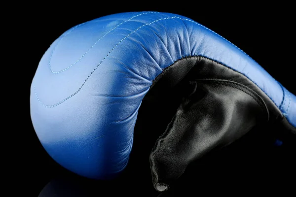 Blue Boxing Glove Close Sport Event Commercial Concept — Stock fotografie