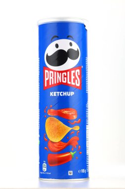 LVIV, UKRAINE - August 29, 2022: Pringles ketchup chips