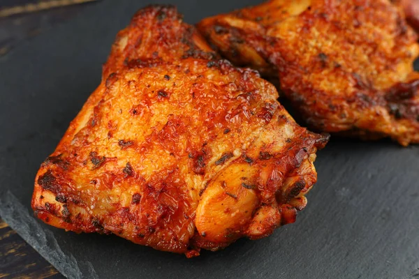 Chicken Thighs Baked Roasted Chicken Thighs Appetizing Cooked Chicken — Foto Stock