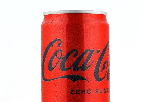 Lviv Ucrânia Setembro 2022 Coca Cola Zero Açúcar Pode — Fotografia de Stock