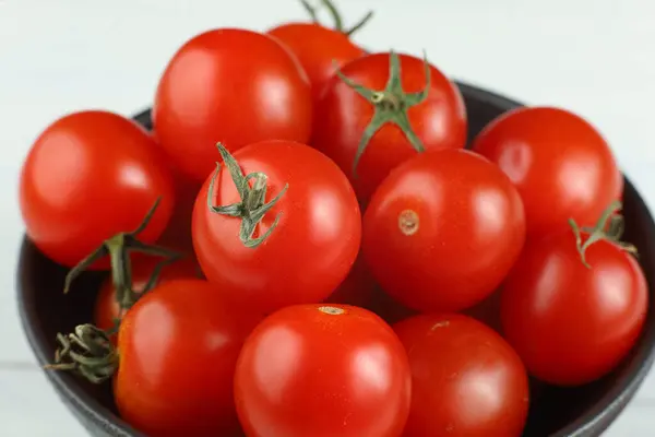 Červené Cherry Rajče Misce — Stock fotografie