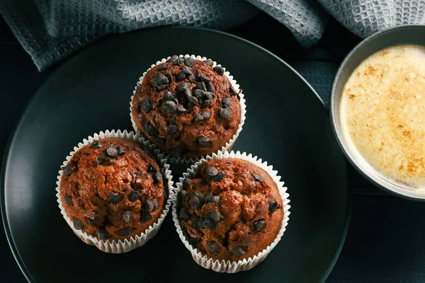 Muffiny Čokoládové Cupcakes Cappuccino — Stock fotografie