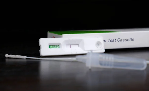Covid Negativní Výsledek Testu Sars Cov Rapid Antigen Test Kit — Stock fotografie