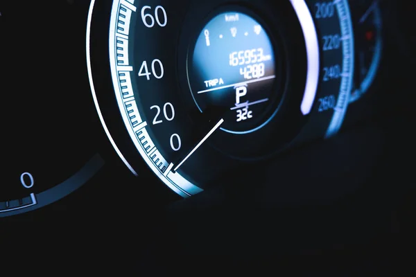 Speedometer Kilometer Hour Dashboard Automobile — Stock Photo, Image