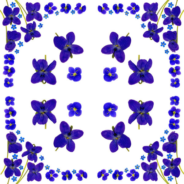 Blue Blossoms Napkin White 2