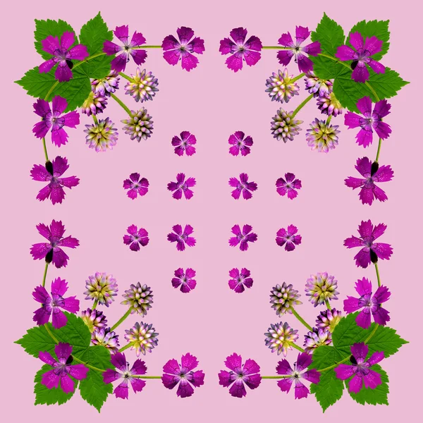 Purple Blossoms Napkin Pink 1 — Stock Photo, Image