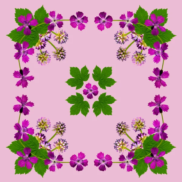 PurpleBlossomsNapkinPink2 — Stock Photo, Image
